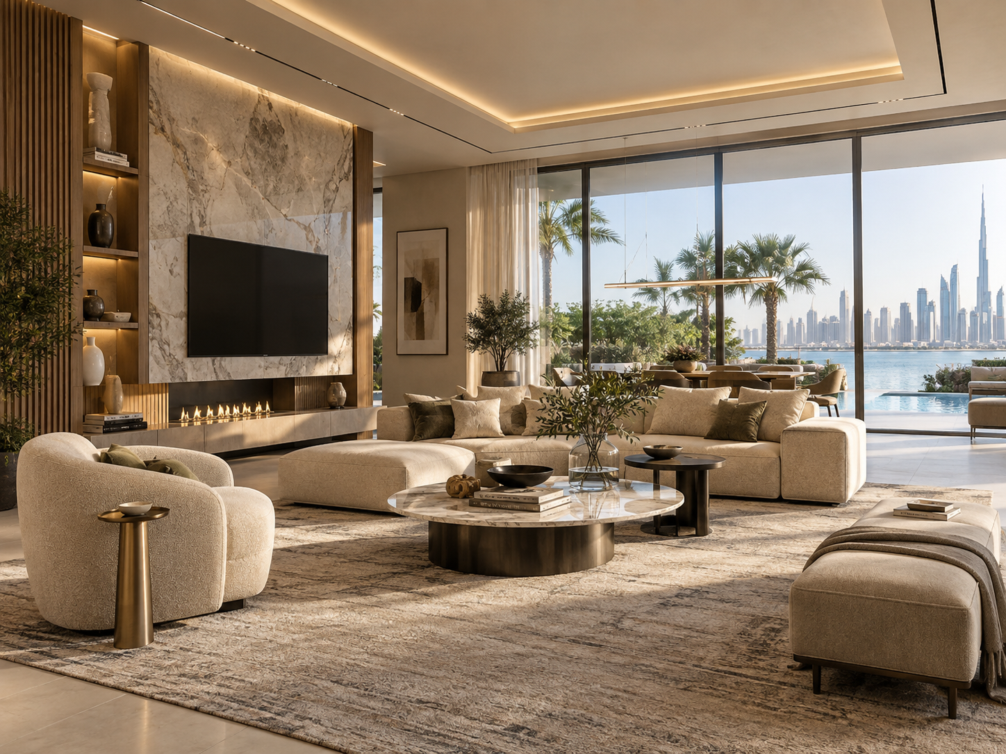 تصميم داخلي فاخر ومعاصر في الإمارات
